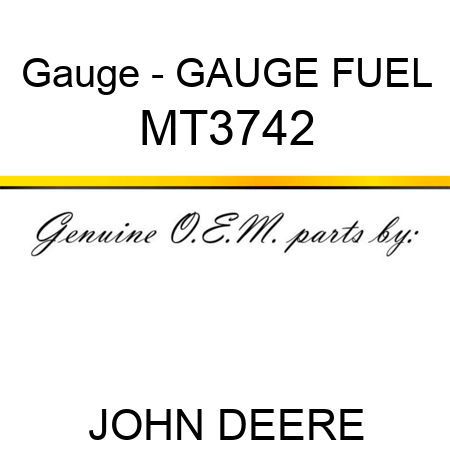 Gauge - GAUGE, FUEL MT3742