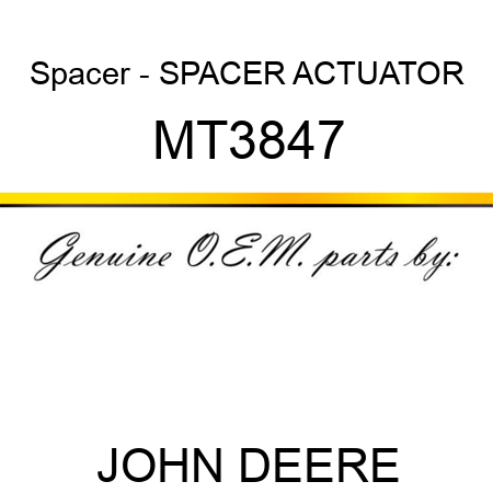 Spacer - SPACER, ACTUATOR MT3847