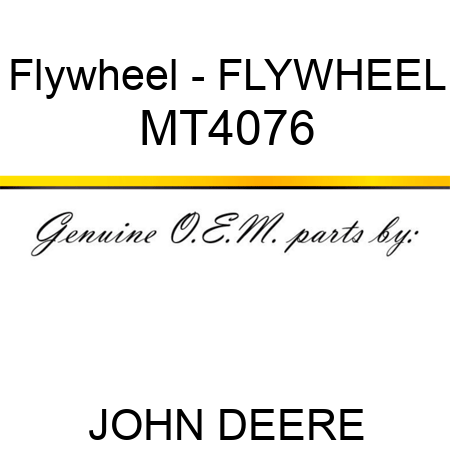 Flywheel - FLYWHEEL MT4076