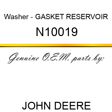 Washer - GASKET RESERVOIR N10019