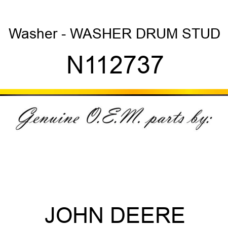 Washer - WASHER DRUM STUD N112737