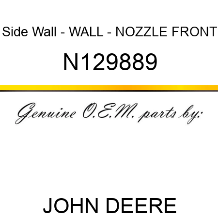 Side Wall - WALL - NOZZLE FRONT N129889