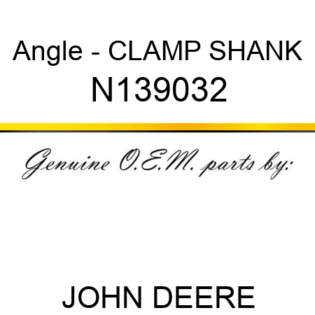Angle - CLAMP SHANK N139032