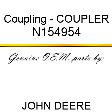Coupling - COUPLER N154954