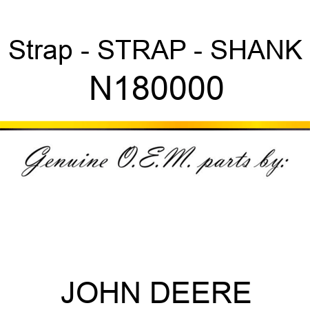 Strap - STRAP - SHANK N180000