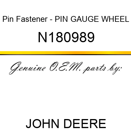 Pin Fastener - PIN GAUGE WHEEL N180989