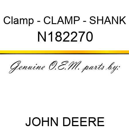 Clamp - CLAMP - SHANK N182270