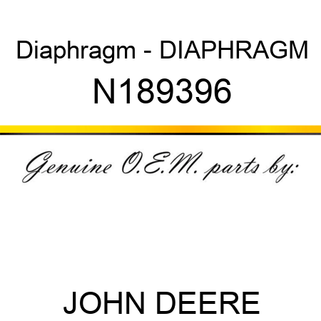Diaphragm - DIAPHRAGM N189396