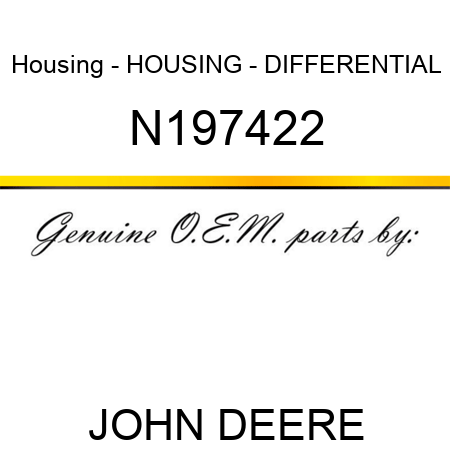 Housing - HOUSING - DIFFERENTIAL N197422