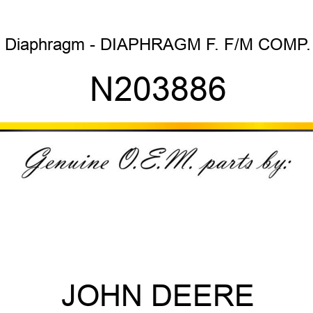 Diaphragm - DIAPHRAGM F. F/M COMP. N203886