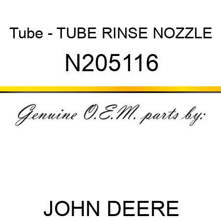 Tube - TUBE, RINSE NOZZLE N205116