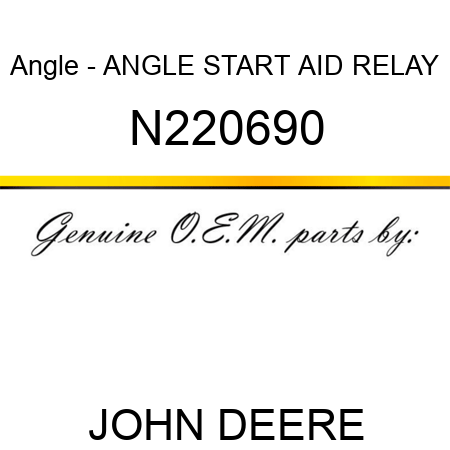 Angle - ANGLE, START AID RELAY N220690