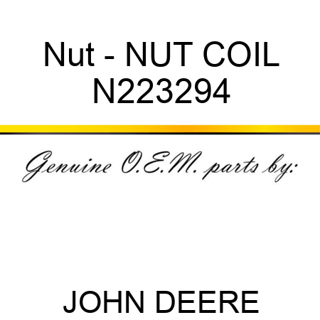 Nut - NUT, COIL N223294