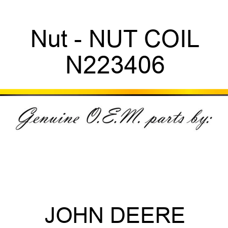 Nut - NUT, COIL N223406