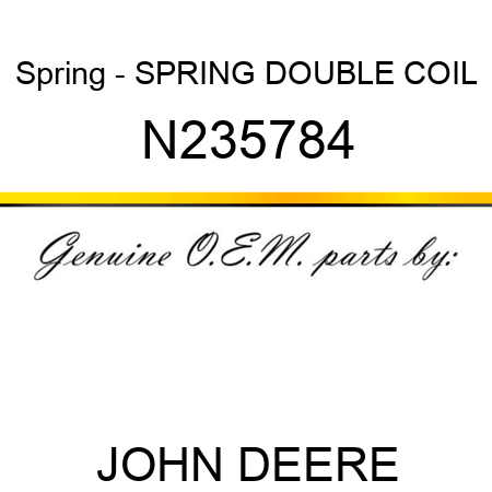 Spring - SPRING DOUBLE COIL N235784