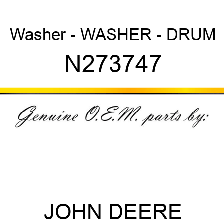 Washer - WASHER - DRUM N273747