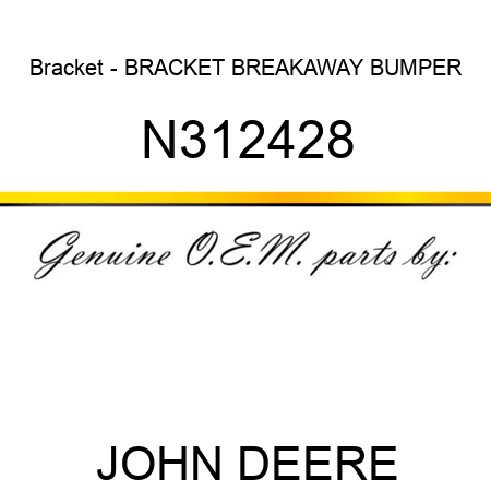 Bracket - BRACKET BREAKAWAY BUMPER N312428