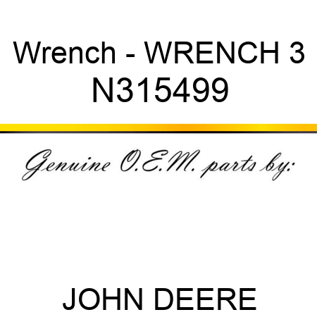 Wrench - WRENCH, 3 N315499