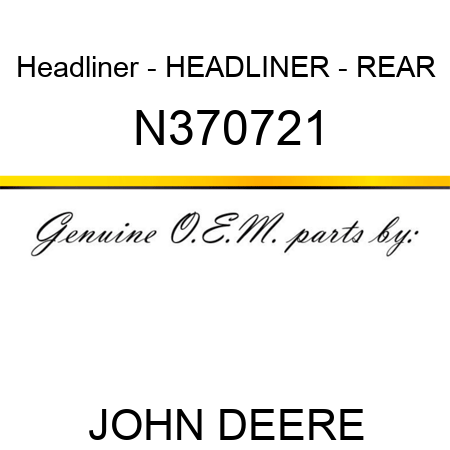 Headliner - HEADLINER - REAR N370721