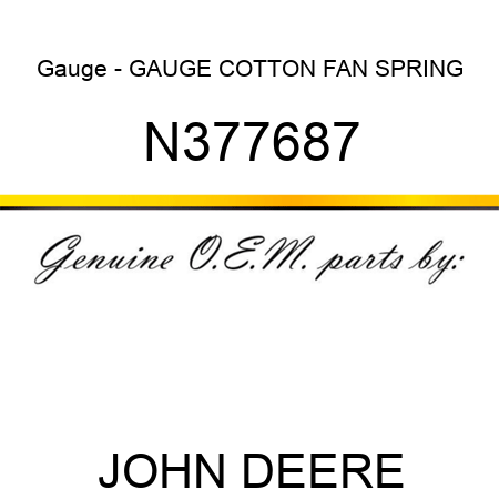 Gauge - GAUGE, COTTON FAN SPRING N377687