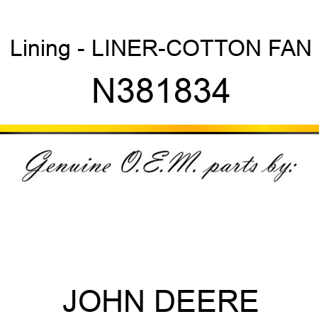 Lining - LINER-COTTON FAN N381834