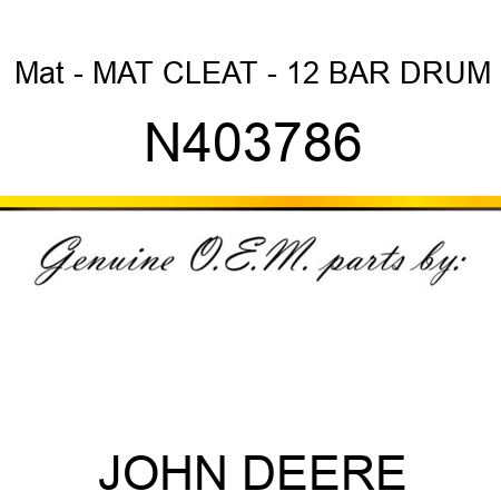 Mat - MAT, CLEAT - 12 BAR DRUM N403786