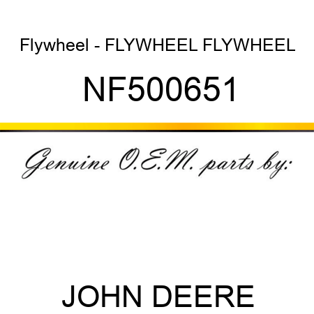 Flywheel - FLYWHEEL, FLYWHEEL NF500651