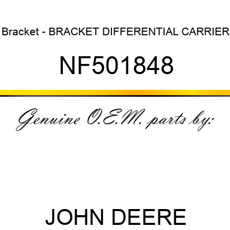 Bracket - BRACKET, DIFFERENTIAL CARRIER NF501848