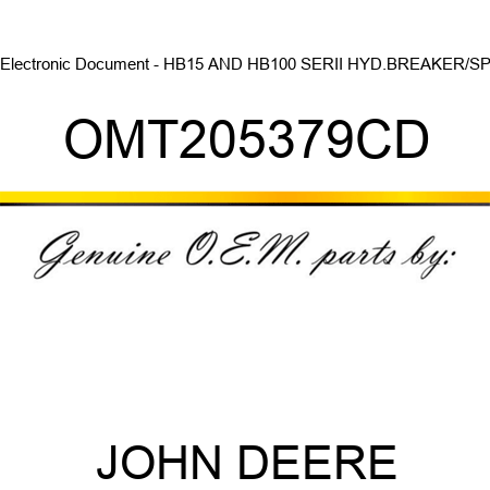 Electronic Document - HB15 AND HB100 SERII HYD.BREAKER/SP OMT205379CD