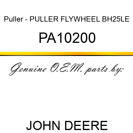 Puller - PULLER, FLYWHEEL, BH25LE PA10200