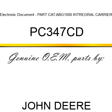 Electronic Document - PART CAT:ABG1000 INTREGRAL CARRIER PC347CD