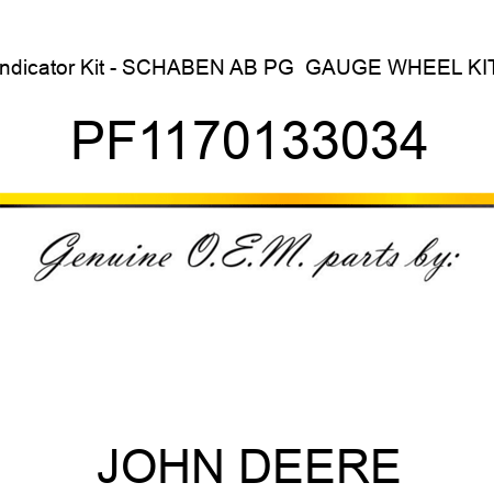 Indicator Kit - SCHABEN AB PG+ GAUGE WHEEL KIT PF1170133034