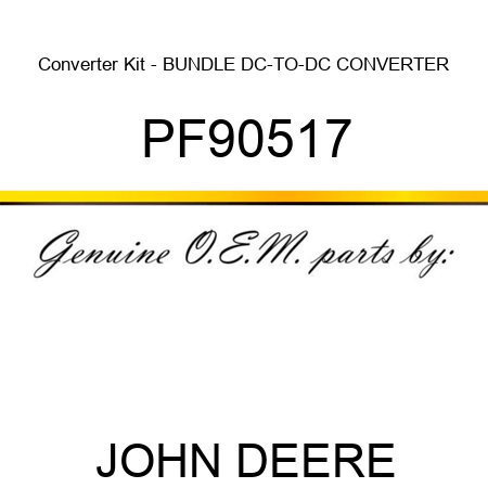 Converter Kit - BUNDLE, DC-TO-DC CONVERTER PF90517