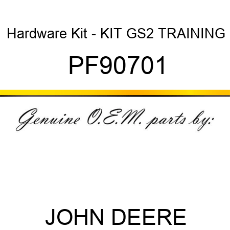Hardware Kit - KIT, GS2 TRAINING PF90701