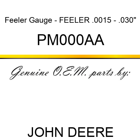 Feeler Gauge - FEELER, .0015 - .030