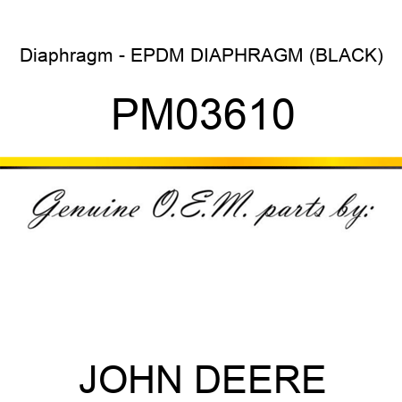 Diaphragm - EPDM DIAPHRAGM (BLACK) PM03610