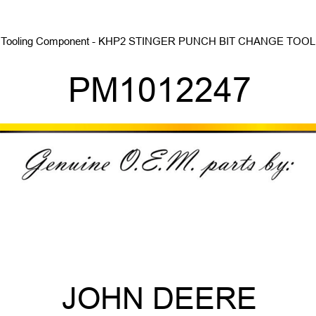 Tooling Component - KHP2 STINGER PUNCH BIT CHANGE TOOL PM1012247