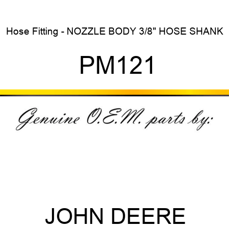 Hose Fitting - NOZZLE BODY, 3/8