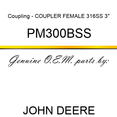 Coupling - COUPLER FEMALE 316SS 3