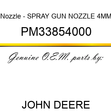 Nozzle - SPRAY GUN NOZZLE, 4MM PM33854000
