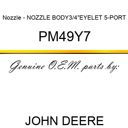 Nozzle - NOZZLE BODY,3/4