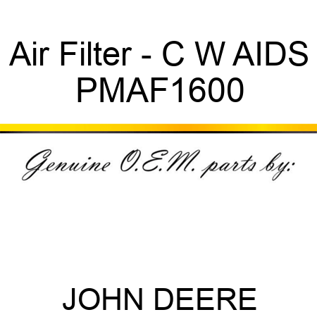 Air Filter - C W AIDS PMAF1600