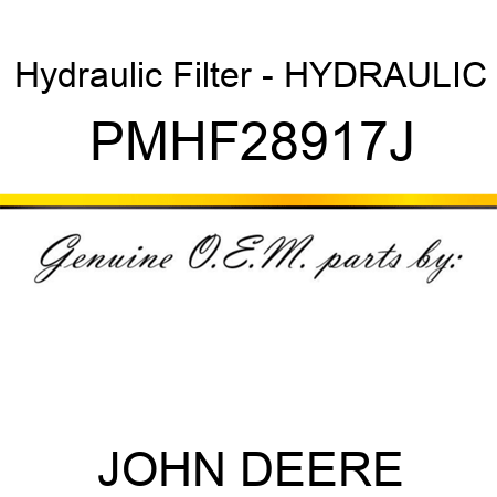Hydraulic Filter - HYDRAULIC PMHF28917J