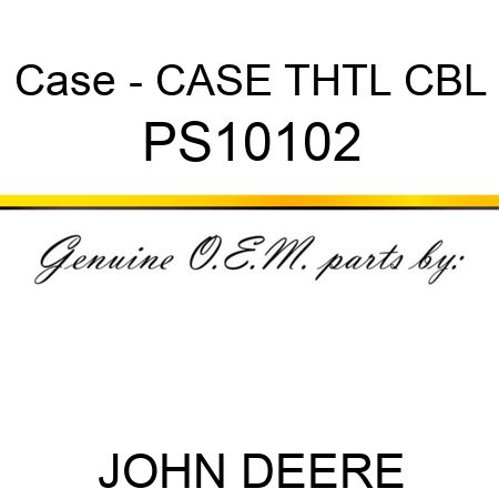Case - CASE THTL CBL PS10102