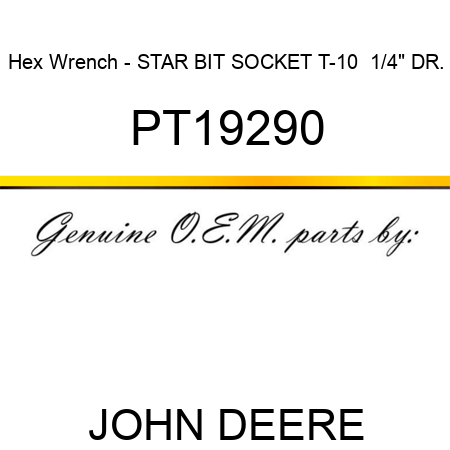 Hex Wrench - STAR BIT SOCKET, T-10,  1/4
