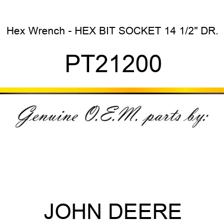 Hex Wrench - HEX BIT SOCKET, 14, 1/2