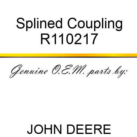 Splined Coupling R110217