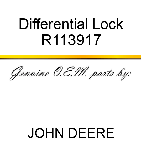Differential Lock R113917