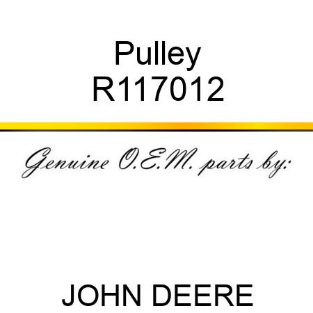 Pulley R117012