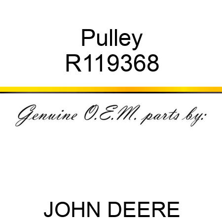 Pulley R119368